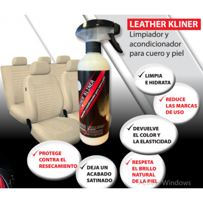 LEATHER KLINER 500ML-LIMPIADOR Y ACONDICIONADOR PARA CUERO Y PIEL