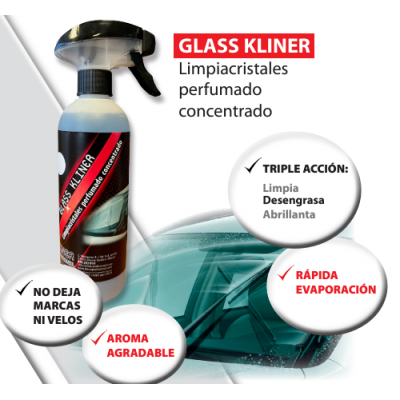 LIMPIACRISTALES GLASS KLINER 500ML-LIMPIACRISTALES PERFUMADO CONCENTRADO