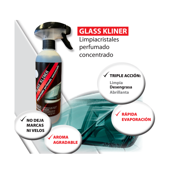 LIMPIACRISTALES GLASS KLINER 500ML-LIMPIACRISTALES PERFUMADO CONCENTRADO