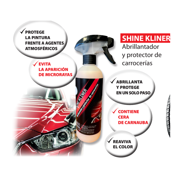 SHINE KLINER 500ML-ABRILLANTADOR Y PROTECTOR DE CARROCERIAS