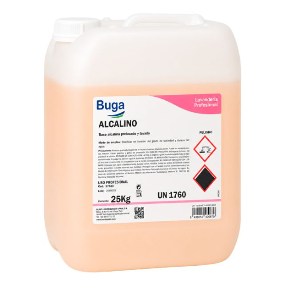 BUGA ALCALINO PARA LAVADO DE ROPA 25 KG