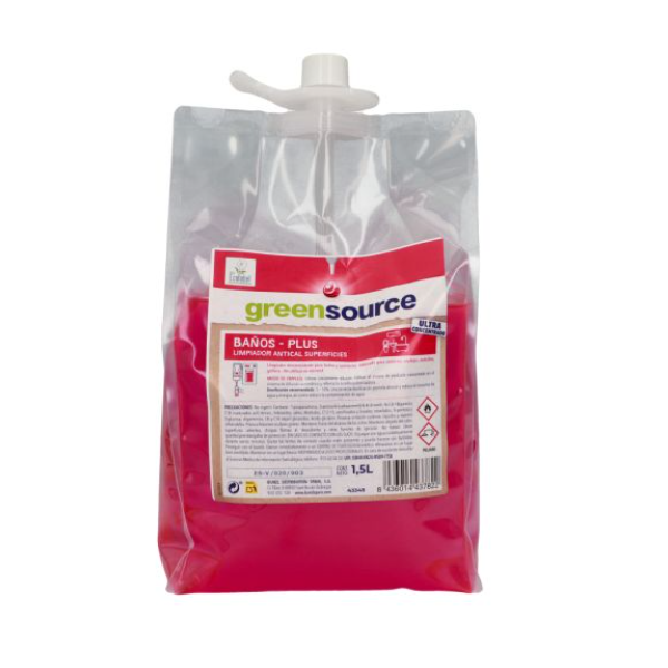 GREENSOURCE LIMPIADOR BAÑOS PLUS 4X1,5L